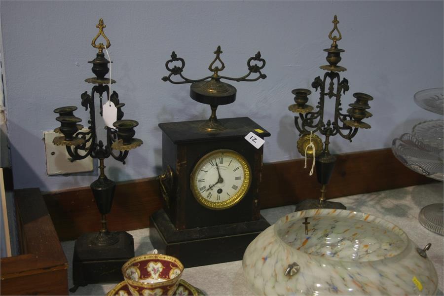 Clock garniture - Image 2 of 2