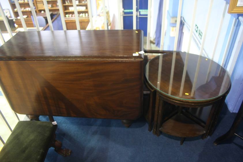 Mahogany gateleg table etc.