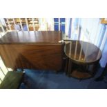 Mahogany gateleg table etc.