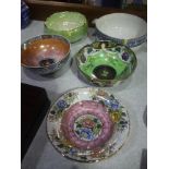 Five Maling bowls