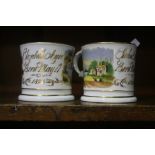 Two marriage tankards 1825