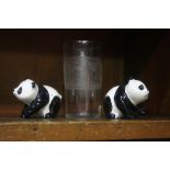 Two Beswick pandas