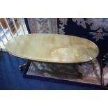 Onyx and brass coffee table