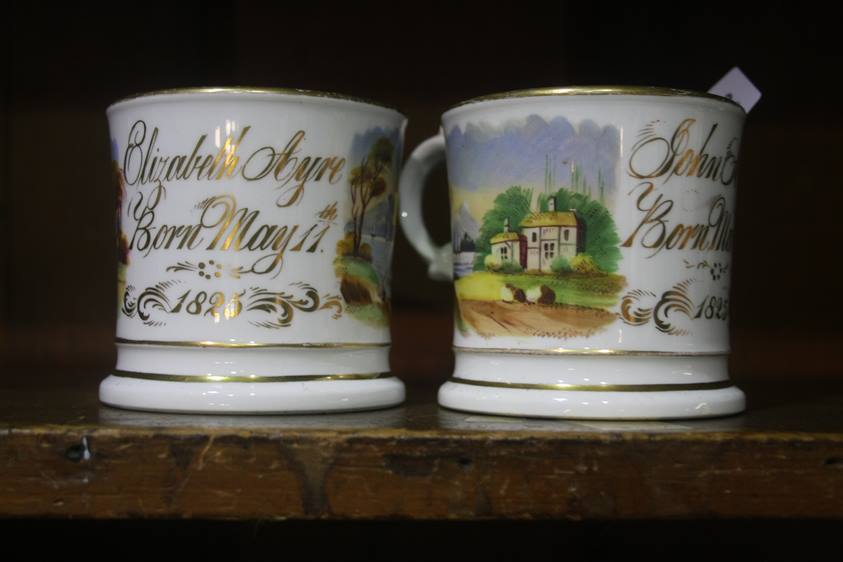 Two marriage tankards 1825 - Image 2 of 2