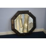 Oak framed mirror