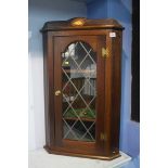 Mahogany hanging corner cabinet