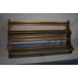 Two Ercol pale oak delft racks