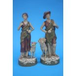 Pair of Royal Dux figures 'Shepherd and Shepherdes