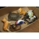 Box of china animal figures