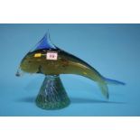 A Murano style Art glass dolphin