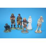 Set of six Royal Doulton 'Lord of the Rings' figures