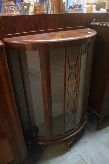 Walnut china cabinet