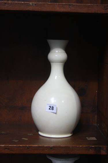 A cream ware vase