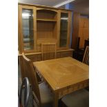 Modern pale oak dining room suite