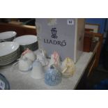 Collection of seven Lladro bells