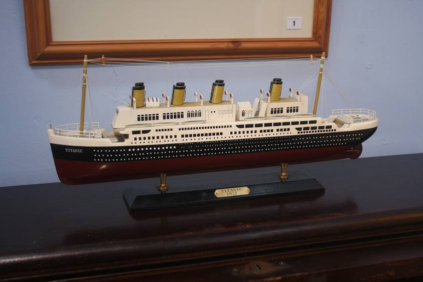 A framed copy of The Northern Echo and a model of The Titanic - Image 2 of 2