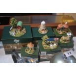 Six boxed Lilliput Lane cottages