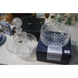 Assorted cut glass