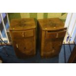 A pair of Art Deco bedside cabinets