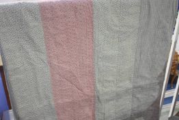 Cream quilt, with patchwork bands to reverse