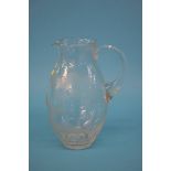 A Roland Ward cut glass water jug