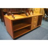 A teak base unit