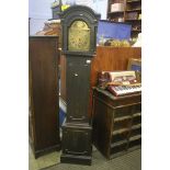 An oak Grandmother clock