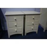 Pair of cream bedside drawers