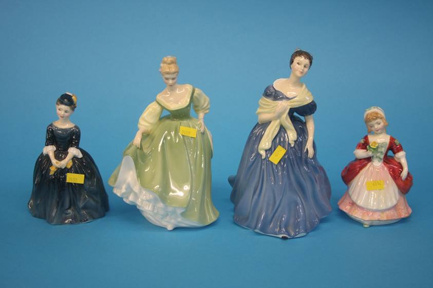 Four various Royal Doulton figures 'Valerie', 'Cherie', 'Adrienne' and 'Fair Lady'