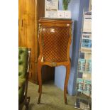 A French design marble top serpentine front cabinet with single door