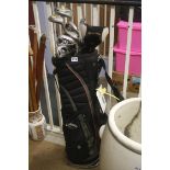 Set of golf clubs