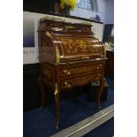 A Louis XV style cylinder bureau. 83cm wide