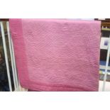 Pink quilt, with dark pink border