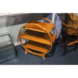 An Art Deco three tier circular form tea trolley