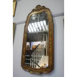 Good quality reproduction walnut framed mirror.