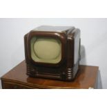 A 1930's Art Deco design Bakelite television.