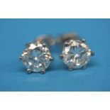 A pair of Mozanite white gold stud earrings (cost £1250)