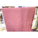 Pink satin quilt, with cotton reverse