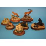 A collection of Border Fine Arts figure groups