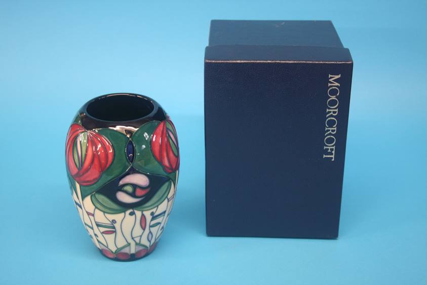 A Moorcroft vase, 18cms