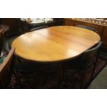 Extending teak G plan table and four chairs