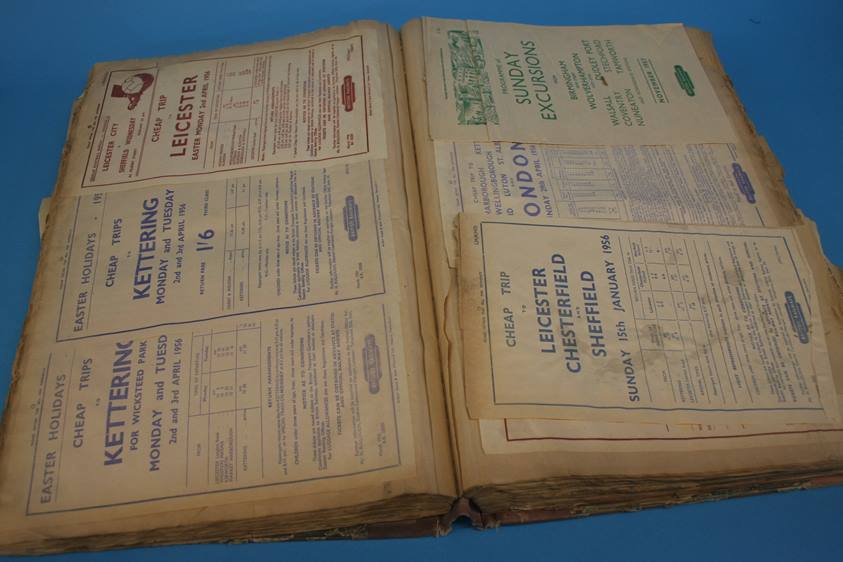 A scrapbook containing approx. 400 1950s British railway trip flyers - Image 5 of 5