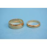 Two 9ct gold rings, weight 6.3 grams