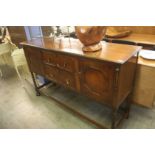 An oak barley twist sideboard