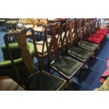 A set of four Queen Anne style dining chairs