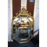 A large gilt mirror