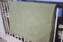 Green quilt, with pale green reverse