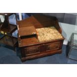 Oak telephone seat