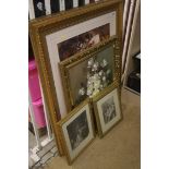 Various gilt framed pictures