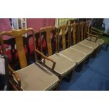 A set of six Chinese style dining chairs